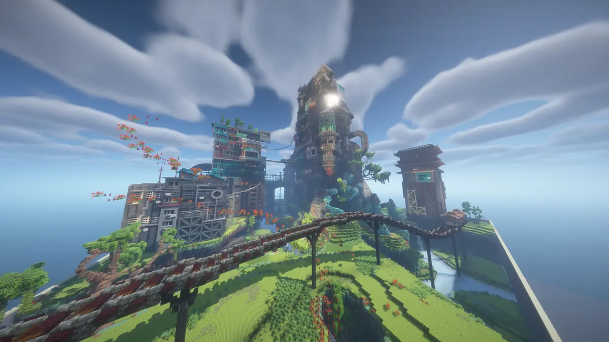 Парящий остров, custom map build for a Minecraft server