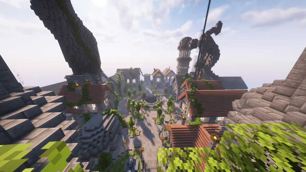 Средневековый город, custom map build for a Minecraft server